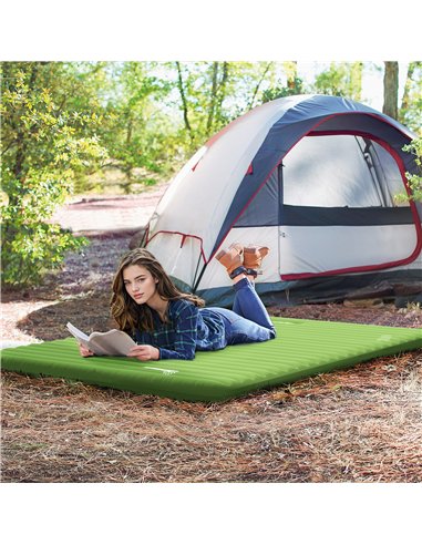 Outsunny 2 Person Camping Inflatable Mattress - Green