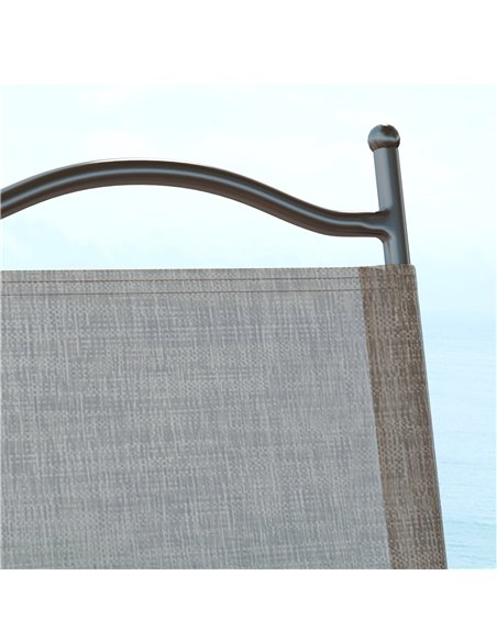 Outsunny Set of Two Folding Garden Chairs, with Fabric Mesh Seats - Mixed Brown - pic 160624 | FastDaddyshop