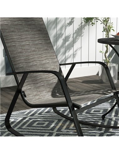Outsunny Rocking Garden Chair - Light Brown