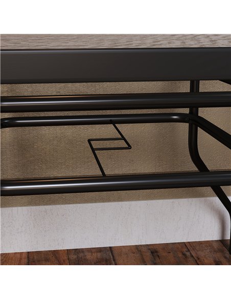 Outsunny Square Garden Dining Table with Tempered Glass Top & Umbrella Hole, 100 x 100 cm - pic 160724 | FastDaddyshop