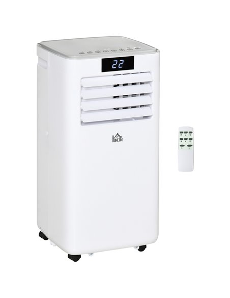 Homcom 7000 BTU Mobile Air Conditioner with Timer, Remote, LED Display, 792W, White - pic 16073 | FastDaddyshop