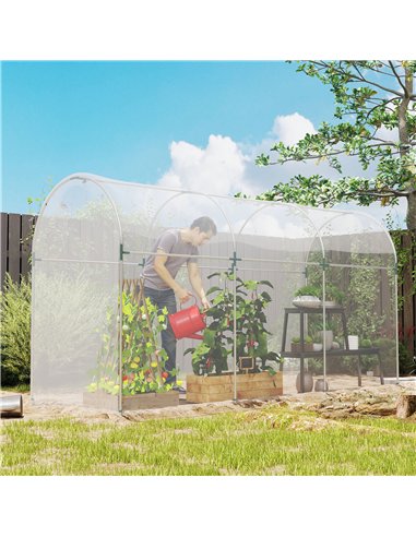 Outsunny 6 X 10m Heavy Duty (150um/6mil) Polypropylene Greenhouse Cover Replacement, UV Resistant Waterproof Plastic Polytunnel 