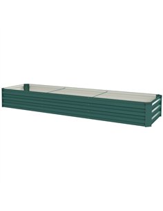 Outsunny 60 x 240cm Galvanised Steel Planter, with Open Bottom
