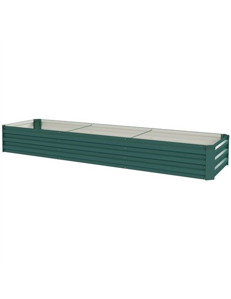 Outsunny 60 x 240cm Galvanised Steel Planter, with Open Bottom - pic 160779 | FastDaddyshop