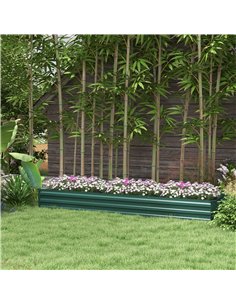 Outsunny 60 x 240cm Galvanised Steel Planter, with Open Bottom 2
