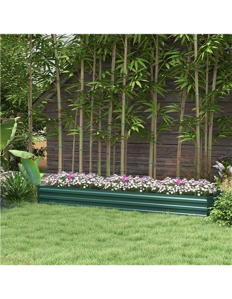 Outsunny 60 x 240cm Galvanised Steel Planter, with Open Bottom - pic 160780 | FastDaddyshop