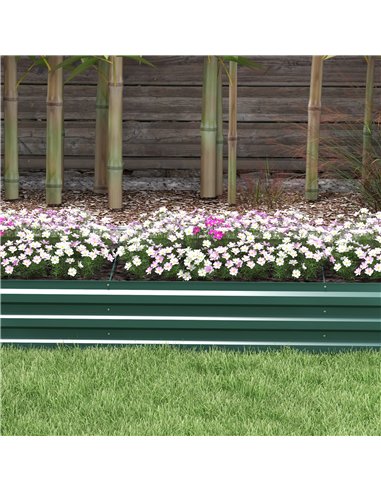 Outsunny 60 x 240cm Galvanised Steel Planter, with Open Bottom