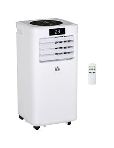 Homcom 7000 BTU Mobile Air Conditioner with Timer, Remote Controller, LED Display, 792W, White