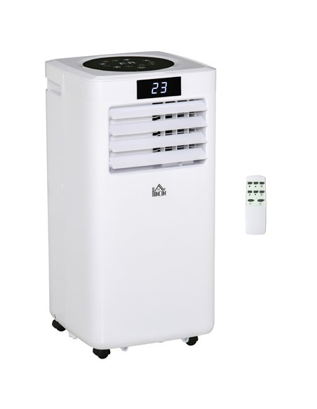 Homcom 7000 BTU Mobile Air Conditioner with Timer, Remote Controller, LED Display, 792W, White - pic 16081 | FastDaddyshop