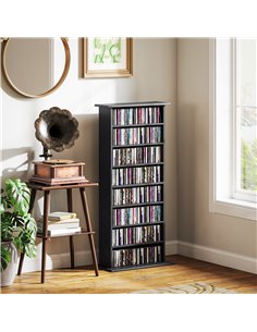 HOMCOM 360 CD Storage Unit - Black 2
