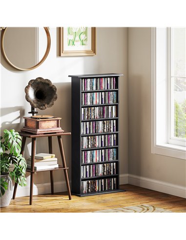 HOMCOM 360 CD Storage Unit - Black