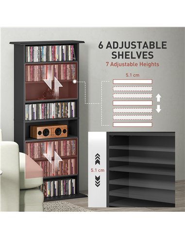 HOMCOM 360 CD Storage Unit - Black