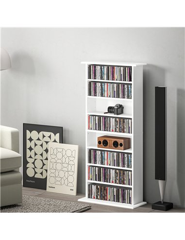 HOMCOM 360 CD Storage Unit - White