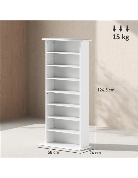 HOMCOM 360 CD Storage Unit - White - pic 161033 | FastDaddyshop