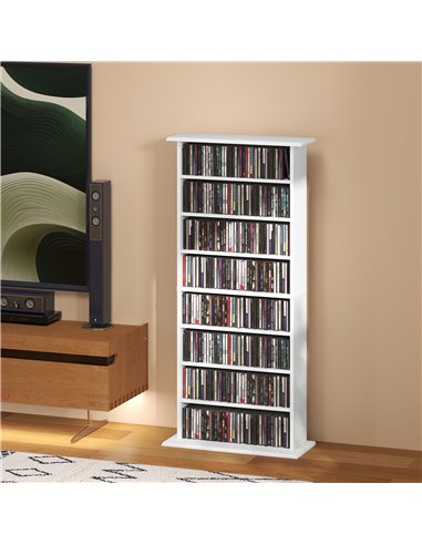 HOMCOM 360 CD Storage Unit - White