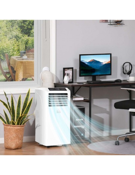 Homcom Mobile Air Conditioner with Remote Control, LED Display 1080W, White - pic 16106 | FastDaddyshop