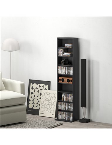 HOMCOM 260 Narrow CD Storage Unit - Black