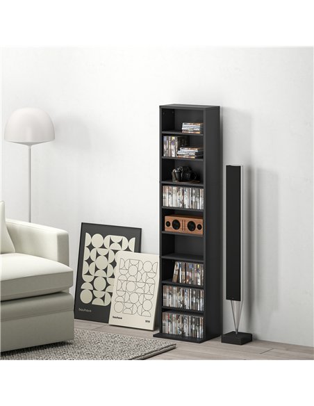HOMCOM 260 Narrow CD Storage Unit - Black - pic 161068 | FastDaddyshop