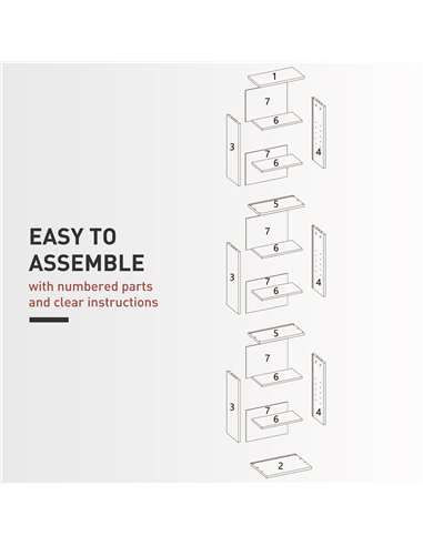 HOMCOM 260 Narrow CD Storage Unit - Black