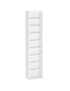 HOMCOM 260 Narrow CD Storage Unit - White