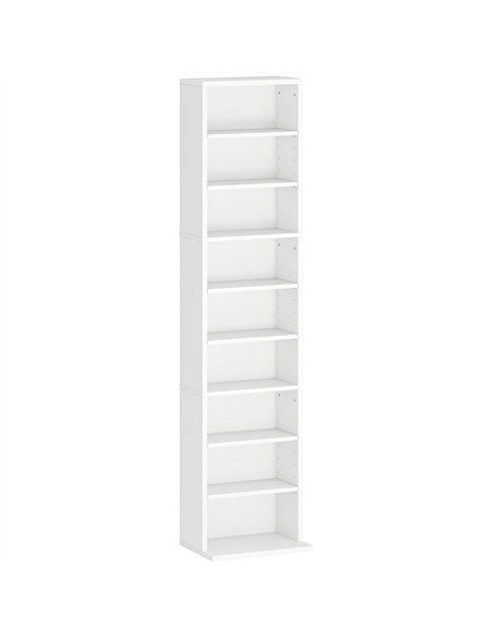 HOMCOM 260 Narrow CD Storage Unit - White - pic 161076 | FastDaddyshop