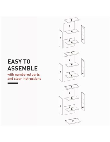 HOMCOM 260 Narrow CD Storage Unit - White