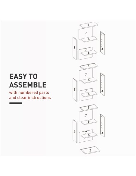 HOMCOM 260 Narrow CD Storage Unit - White - pic 161082 | FastDaddyshop