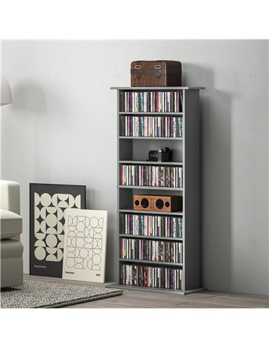 HOMCOM 360 CD Storage Unit - Grey