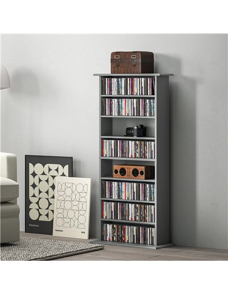 HOMCOM 360 CD Storage Unit - Grey - pic 161086 | FastDaddyshop