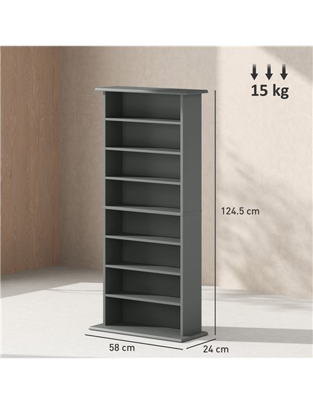 HOMCOM 360 CD Storage Unit - Grey - pic 161087 | FastDaddyshop