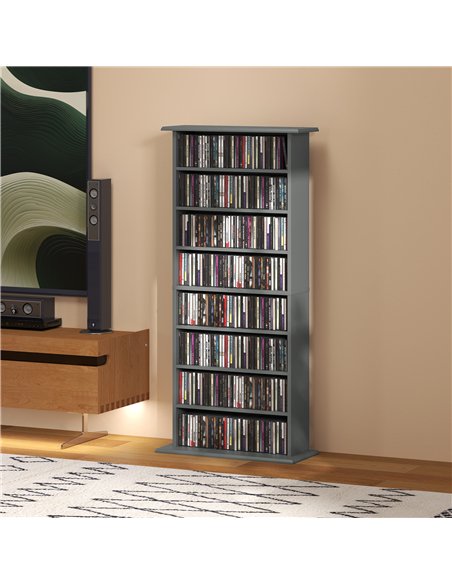 HOMCOM 360 CD Storage Unit - Grey - pic 161093 | FastDaddyshop