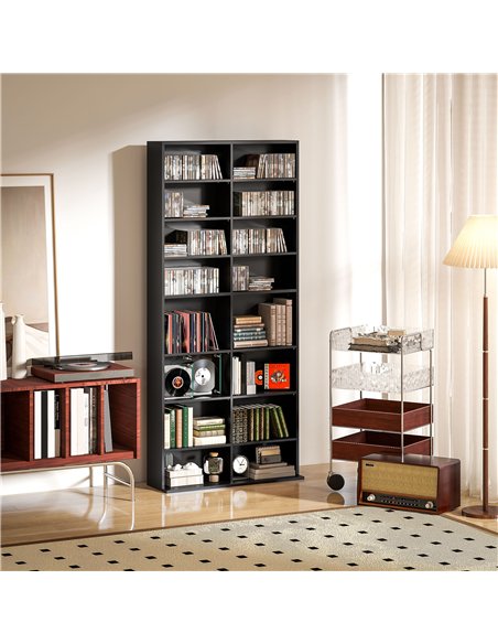 HOMCOM 640 CD Storage Tower - Black - pic 161095 | FastDaddyshop