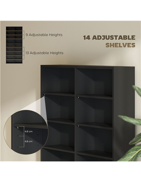 HOMCOM 640 CD Storage Tower - Black - pic 161098 | FastDaddyshop