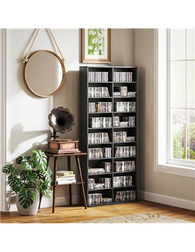 HOMCOM 640 CD Storage Tower - Black