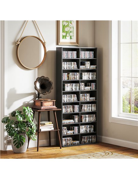 HOMCOM 640 CD Storage Tower - Black - pic 161102 | FastDaddyshop