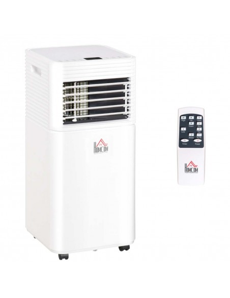 Homcom Mobile Air Conditioner with Fan, Remote Control, Timer, LED Display, Auto Shut-Down 785W, White - pic 16112 | FastDaddyshop