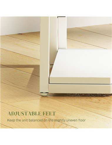 HOMCOM Five-Tier Corner Shelf - White