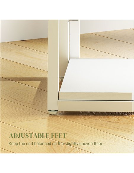 HOMCOM Five-Tier Corner Shelf - White - pic 161127 | FastDaddyshop