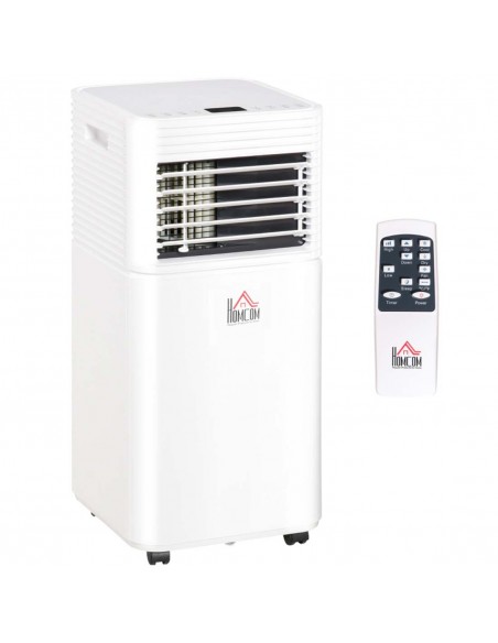 Homcom Mobile Air Conditioner with Fan, Remote, Timer, LED, Auto Shut-Down 1122W, White - pic 16114 | FastDaddyshop