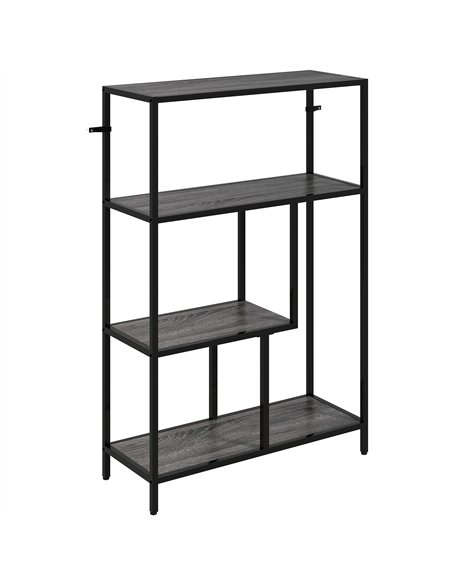 HOMCOM 4-Tier Bookshelf with Open Shelves - Charcoal Grey - pic 161148 | FastDaddyshop