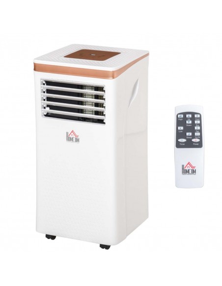 Homcom Mobile Air Conditioner with Fan, Timer, Remote, LED, Auto Shut-Down 1122W, White - pic 16115 | FastDaddyshop
