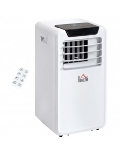 Homcom Mobile Air Conditioner with Timer, Remote, LED Display, 1050W, White