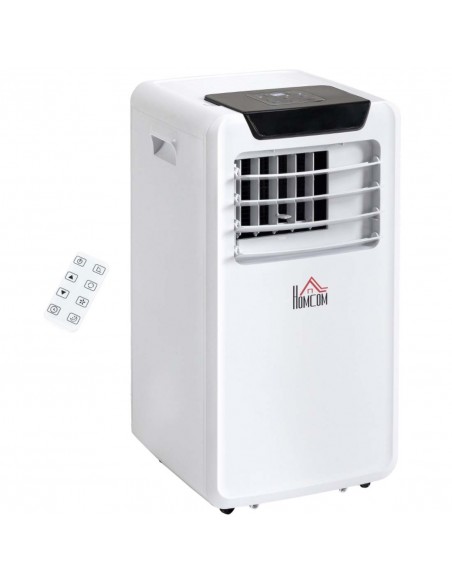 Homcom Mobile Air Conditioner with Timer, Remote, LED Display, 1050W, White - pic 16117 | FastDaddyshop