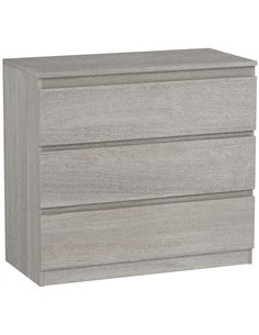 HOMCOM Chest of Three Drawers - Grey Wood Effect