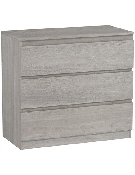 HOMCOM Chest of Three Drawers - Grey Wood Effect - pic 161175 | FastDaddyshop