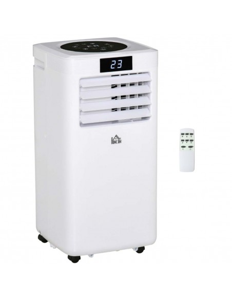Homcom Mobile Air Conditioner with Timer, Remote, LED Display, 1120W, White - pic 16119 | FastDaddyshop