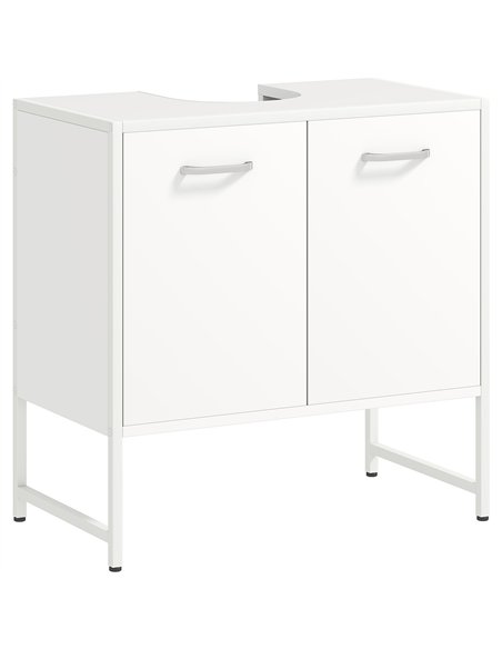 HOMCOM Bathroom Vanity Unit, Under Sink Storage Cabinet with Soft-Close Doors for Basin without or with Pedestal, White - pic 161229 | FastDaddyshop