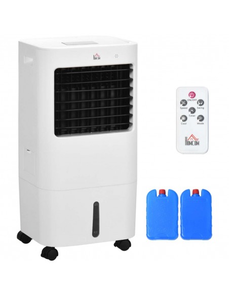 Homcom Air Cooler, Mobile Cooling Fan, Humidifier, Air Conditioner with 15L Water Tank, Oscillation, Remote, Timer - pic 16123 | FastDaddyshop