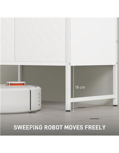 HOMCOM Bathroom Vanity Unit, Under Sink Storage Cabinet with Soft-Close Doors for Basin without or with Pedestal, White
