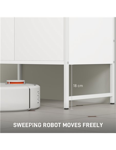 HOMCOM Bathroom Vanity Unit, Under Sink Storage Cabinet with Soft-Close Doors for Basin without or with Pedestal, White - pic 161235 | FastDaddyshop